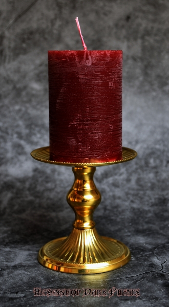 Hexenshop Dark Phönix Durchgefärbte Altarstumpenkerze Rot ø 60 x 90 mm
